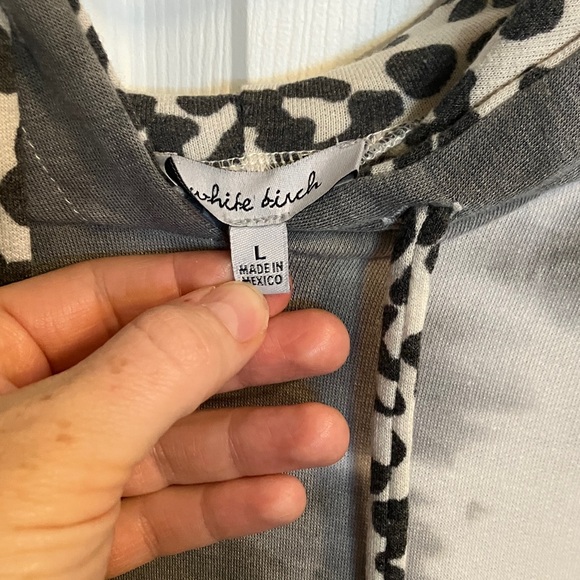 2/$20-womens Gray Tie-Dye Hoodie - Picture 3 of 4